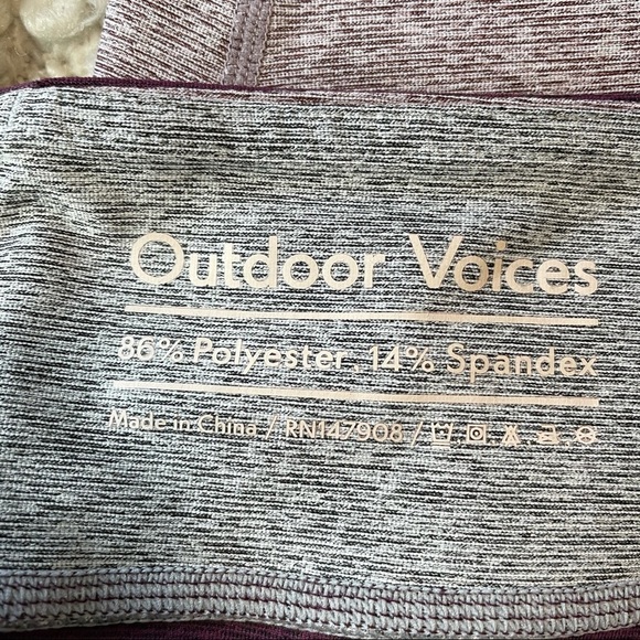 OUTDOOR Voices Colourblock Leggings Purple XS - Picture 3 of 4